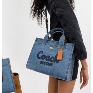 Coach Denim Blue Tote Bag